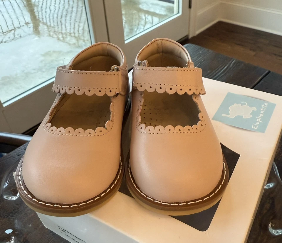 Elephantito Niña Rosa Mary Jane Zapatos Festoneados Bebé Niño Pequeño Talla US 5 NUEVOS CON ETIQUETAS Foto 3 de 4
