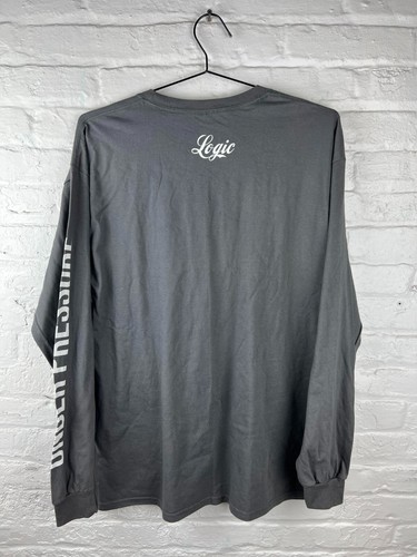 Logic Under Pressure Tour Gray Long Sleeve Shirt XL Anvil Rare 2014 RattPack New - Picture 2 of 3