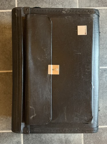 Leather Lockable Monolith Suitcase Travel Trolley for Mobile Printer and Laptop - Picture 14 of 16