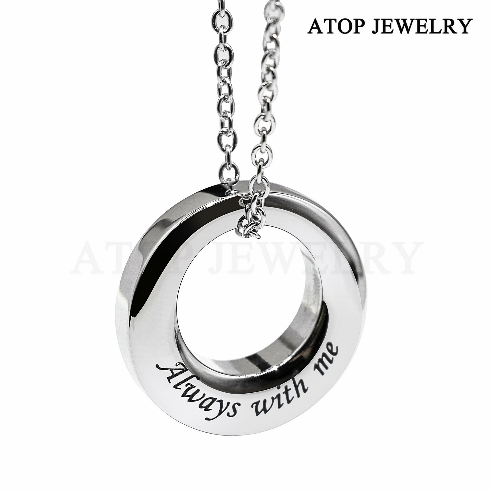 NEW Urn Necklace For Ash Ring Circle of Life Cremation Pendant Memorial Jewelry