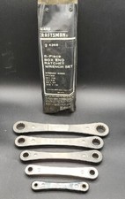 Vintage SEARS CRAFTSMAN SAE 5pc Box End Ratcheting Wrench Set 9-4368 w/Pouch