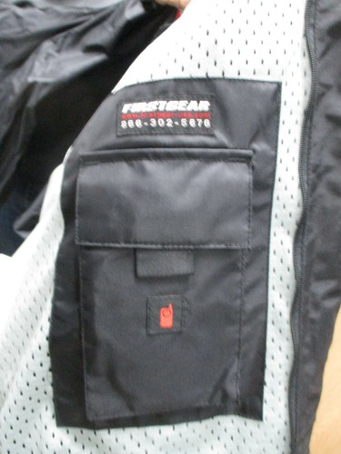WOMENS LARGE MESH MOTORCYCLE RIDING JACKET BLACK-REMOVABLE ARMOR PADS - Picture 14 of 21