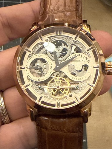 Stuhrling Men's Watch ROSE 22 Jewels - Automatic - Sun & Moon Dual Time