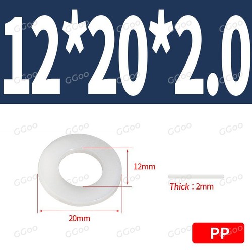 NYLON WASHERS FORM A FLAT PLASTIC WHITE M2,2.5,3,4,5,6,8,10,12,14,16,18,20,22,24 - Picture 49 of 62