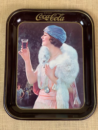 VTG ADVERTISING COCA-COLA * COKE * GIBSON GIRL FLAPPER SERVING TRAY * 13 X 10.5 - Picture 1 of 2
