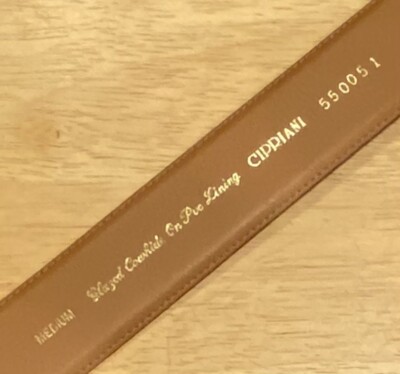Heavy Duty Cipriani Glazed Cowhide Black Belt 55005 Size M  display picture 2
