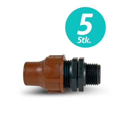 Spar-SET> 5x Rain Bird Kupplung BF-82-50 13/16 mm PE-Rohr Rainbird Fittings