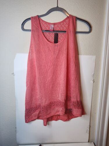 Ärmelloses Boho-Top Damen korallefarben – neu mit Etikett – Größe XL 15-17