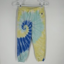 Polo Ralph Lauren Girls Multicolor Tie Dye French Terry Jogger Pants Size M