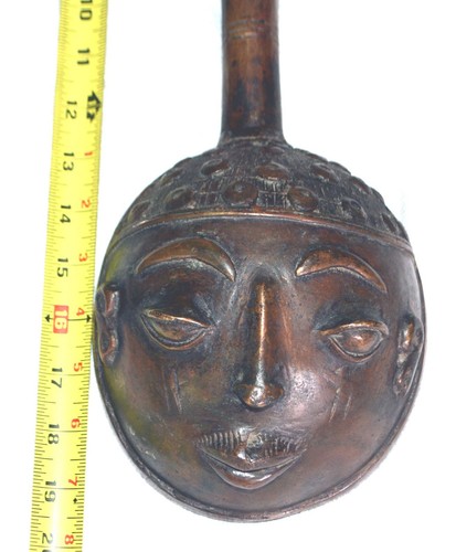 Afrikanische Kunst Ashanti Unity Cup für Fruchtbarkeitszeremonien Familie Bronze Top - Bild 4 von 8