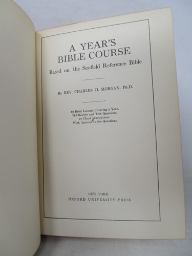 A Year's Bible Course by Rev. Charles H. Morgan 1928 - Picture 3 of 6
