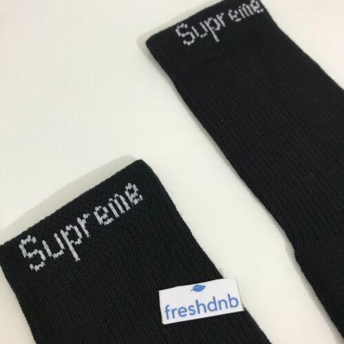 Supreme Hanes Crew-Socken schwarz (4er-Pack) - Größe 6 - 12 - VERTRAUENSWÜRDIGER VERKÄUFER - Bild 7 von 9