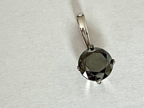 ANHÄNGER 1,25 KARAT SCHWARZER DIAMANT 375/9 KT WEISSGOLD - Bild 10 von 10