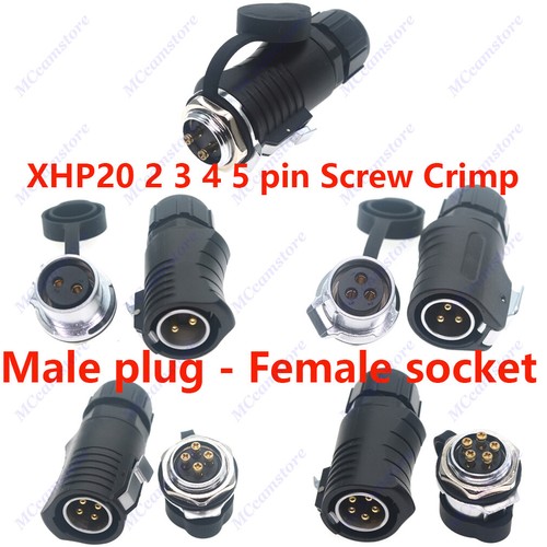 XHP20 2-5 pin Waterproof Wire Plug Screw Crimp,Electrical Cable Power Connector - Picture 5 of 22