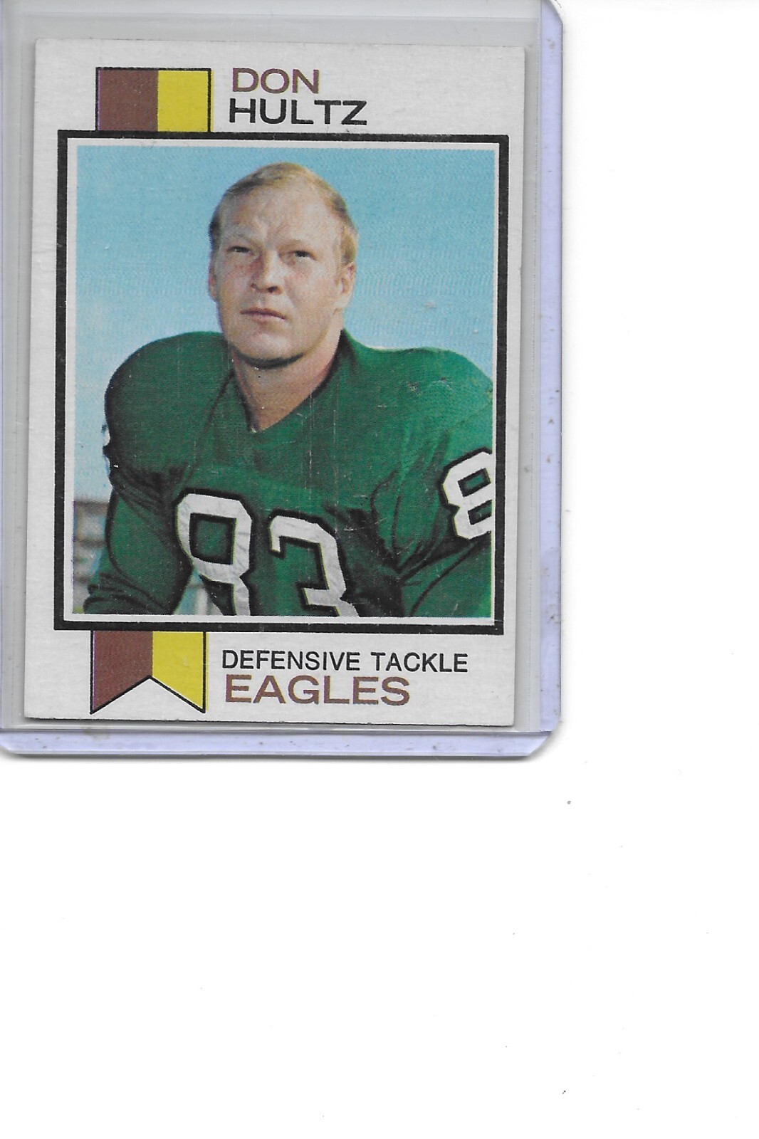 1973 Topps Don Hultz Philadelphia Eagles Football Card #194