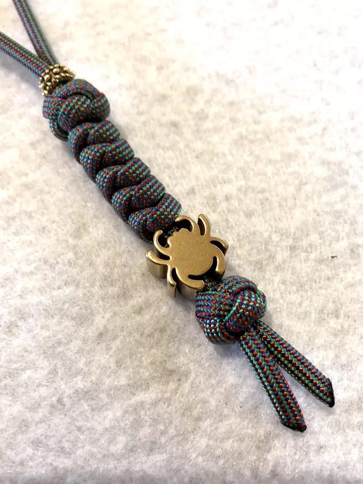 550 Paracord нож ремень хамелеон с латуни сплава Spyderco бусина Blem - Изображение 2 из 4