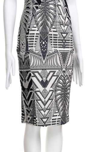 Vestido vaina para mujer SAVE THE QUEEN estampado abstracto geométrico mezcla de algodón talla S - Imagen 5 de 13