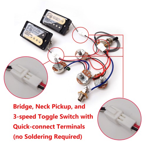 Pro Bucker Guitar Alnico 2 Pickups 2C Quick-connect Terminals for Gibson Guitar - Picture 1 of 7