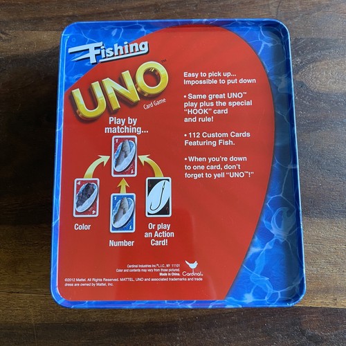 Uno Fishing Card Game Tin 2012 - Picture 2 of 3