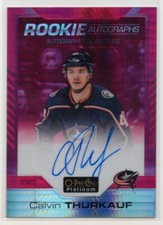 2020-21 O-Pee-Chee Platinum Rookie Auto Red Prism #RCT Calvin Thurkauf 46/50