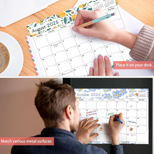 2025 Magnetic Fridge Calendar 18 Months January 2025 to June 2026 with North Ame - Picture 3 of 12