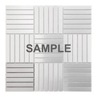 Brushed Nickel Stainless Steel Metallic Parquet Mosaic Tile Kitchen Backsplash