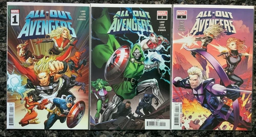 All-Out Avengers #1, 2, 4 Lot Of 3 Marvel Comics 2023 NM