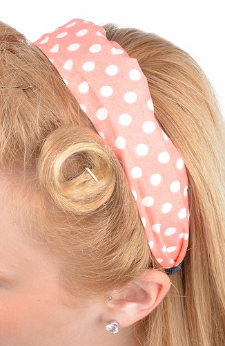 Cute Retro POLKA DOTS 50s Punkte HAARREIF Rockabilly - Bild 1 von 5