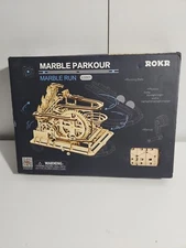 ROKR Marble Parkour Marble Run LG501 Robotime Wood Game. Open Box