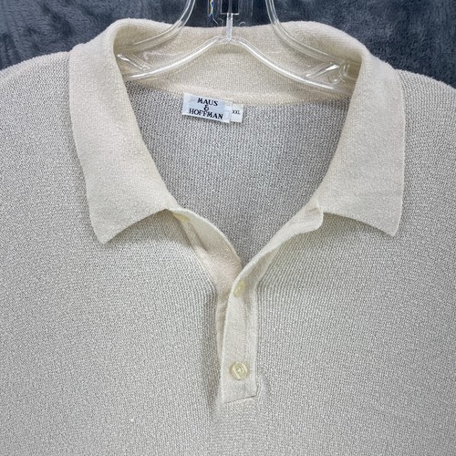 Maus & Hoffman USA Cotton Microfiber Knit Terry Polo Shirt Mens XXL Short Sleeve - Picture 3 of 11