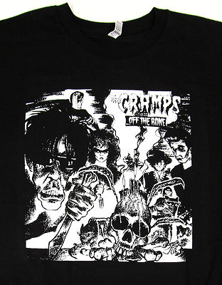The CRAMPS Off The Bone T-shirt Punk Rock Tee Adult Men's Black