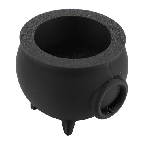 Black Pentagram Witches Cauldron Ceramic Oil Burner Wax Melt Tea Light Holder US