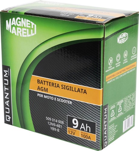 Magneti marelli batteria moto e scooter 9AH 12V 100A tecnologia AGM sigillata po - Imagen 6 de 8