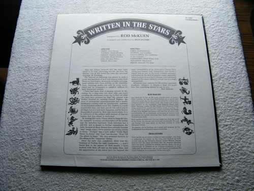 ROD McKUEN - Written In The Stars - LP VOCALION - 1969 THE ZODIAC SUITE - Imagen 2 de 6