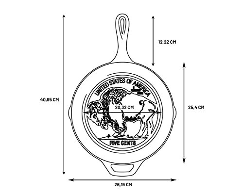 Buffalo Nickel Skillet 10.25インチ【キャンプ】 Amazon.com: Lodge Cast Iron Buffalo Nickel Skillet, 10.25