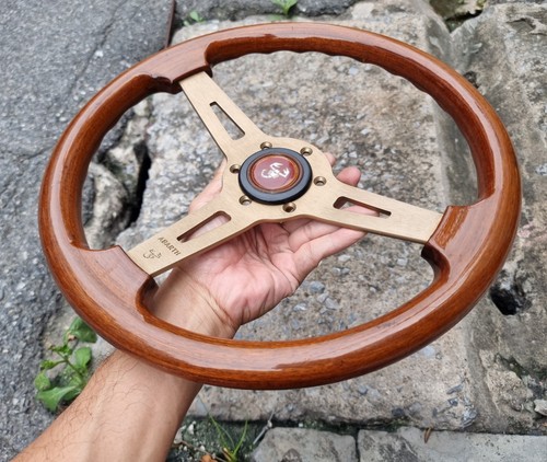rare vintage Abarth wood Steering Wheel size 350 mm. - Picture 6 of 24