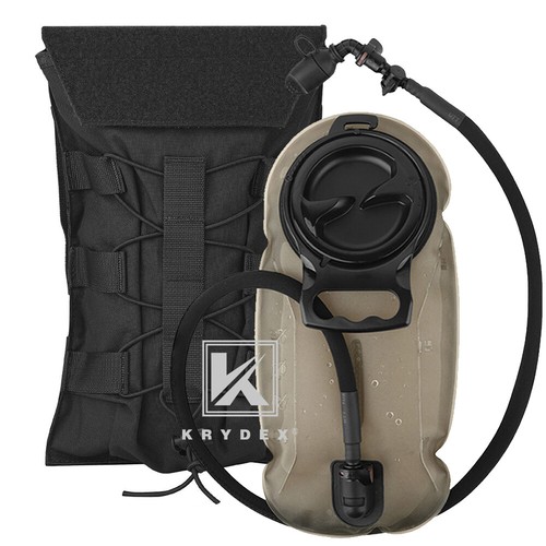 KRYDEX Tactical Hydration Carrier MOLLE Pack 1.5L Water Bladder for Vest Black - Picture 2 of 16