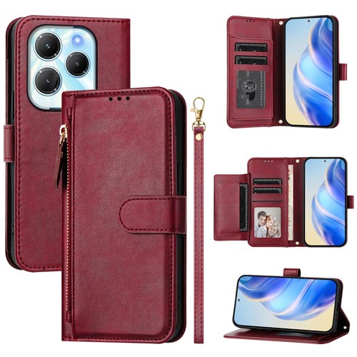 For Infinix Hot 40 Pro Multi-function Flip Leather Wallet Card Case Full Cover - Picture 16 of 18