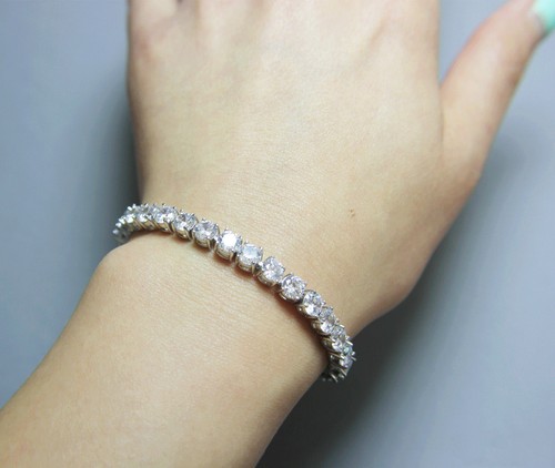 Genuine 925 Sterling Silver Adjustable 5mm Ball Bead Slider Bracelet Chain - Picture 3 of 4