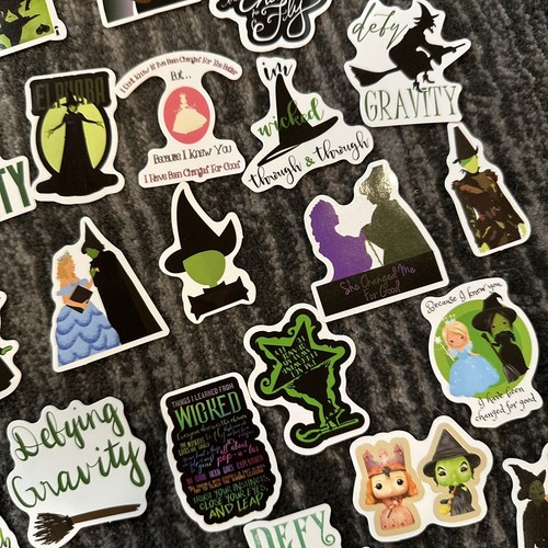 Wicked Stickers 60 Decals Wizard Waterproof Witch Cute Gift Junk Journal OZ New - Picture 10 of 16