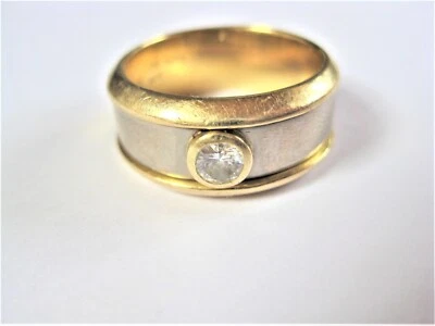 Ring Gold 750 bicolor mit Brillant, Werner Zappe Pforzheim, 10,02 g - Bild 1 von 3