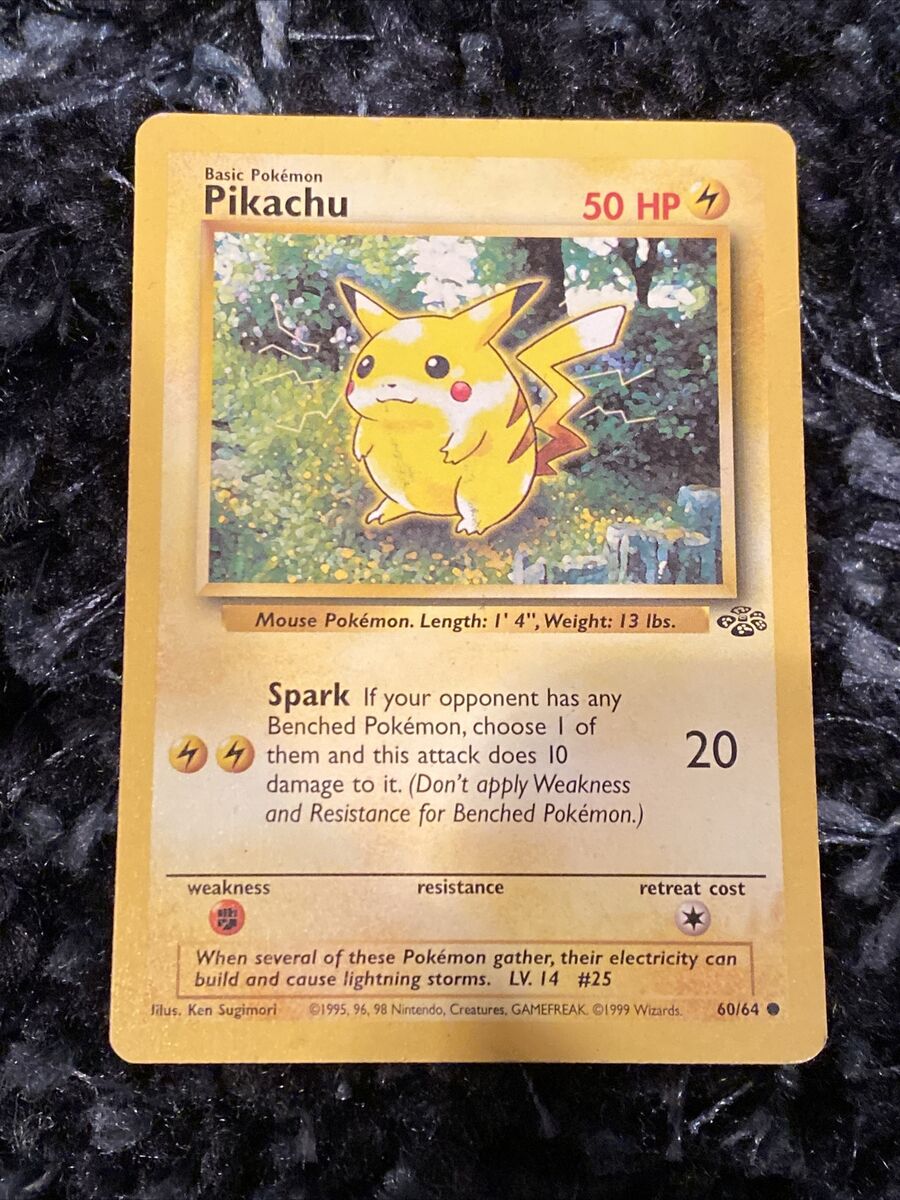 1999 Pokemon Pikachu 58/102 Shadowless WOTC Yellow Cheeks