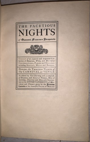 1 of 26, 1898, 1st,4 Vol, THE FACETIOUS NIGHTS OF STRAPAROLA, WATERS TRANSLATION - Picture 10 of 20