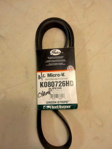 CINTURÓN GATES FLEETRUNNER SERPENTINO DE ALTA RESISTENCIA MICRO-V K080726HD / 8PK1845 - Imagen 1 de 3