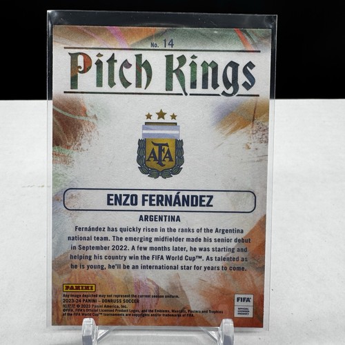 2023-24 Panini Donruss Soccer Enzo Fernandez #14 Red Pitch Kings - Picture 2 of 2