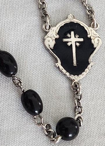 NACHLASS VINTAGE STERLINGSILBER ROSENKRANZ KATAMORE 38 ZOLL - Bild 10 von 10