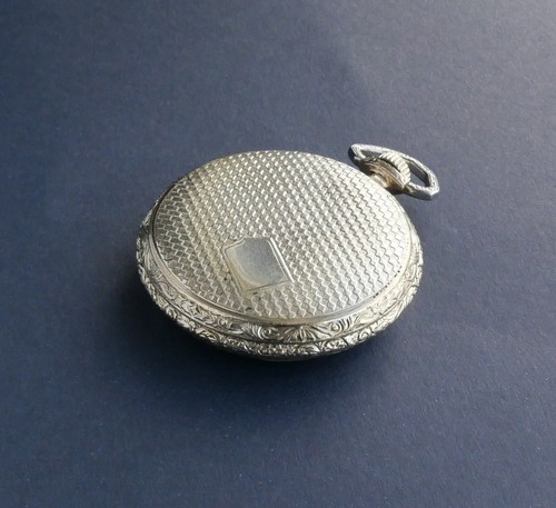 ANTIKE TASCHENUHR / CASE MADE FOR ILLINOIS WATCH CASE CO SWITZERLAND LÄUFT - Bild 10 von 12