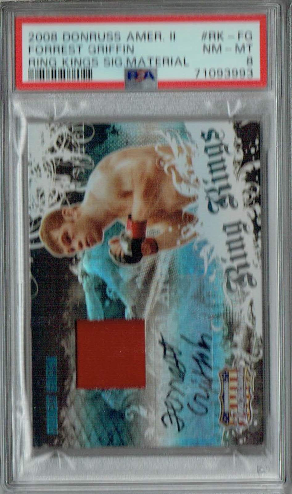 PSA 8 Forrest Griffin 2008 Donruss America #RK-FG Rookie Card Ring Kings