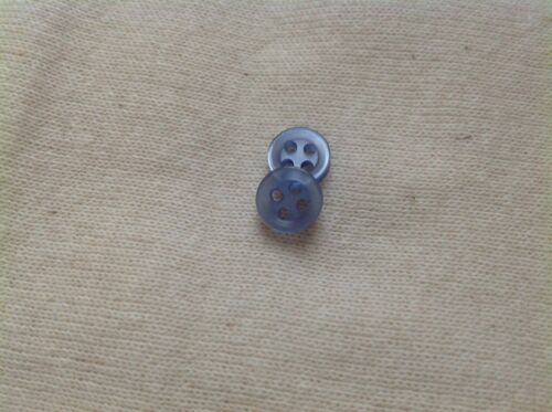 NEW 25 pcs. 3/8 INCH LT BLUE 4 HOLE LT BLUE PEARL FINISH BUTTONS - Picture 2 of 3