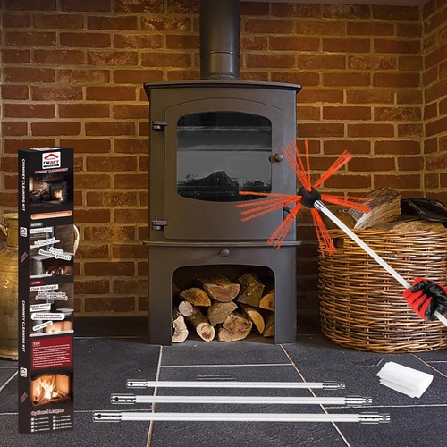 Efficient Chimney Cleaning Kit: 33 Feet of Flexible Nylon Rods & Tools - Picture 7 of 9
